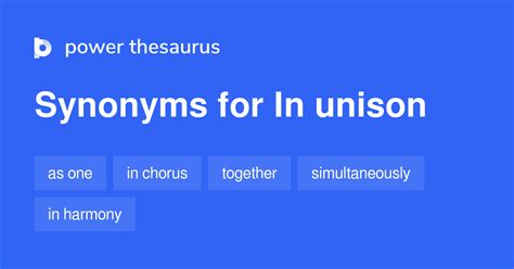 synonyms of unison